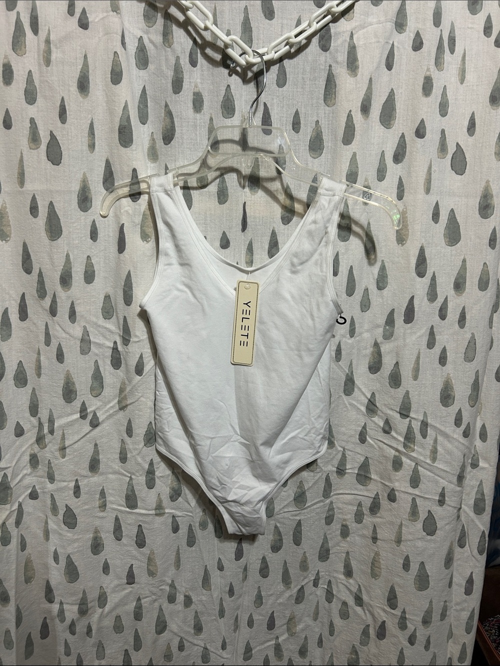 Yelete‎ Women's White Tank Bodysuit